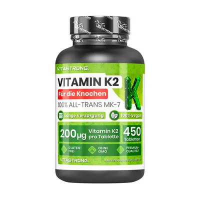 Obrázok produktu pre Vitastrong vitamín K2 – podporuje zdravie kostí a metabolizmus vápnika – prispieva k zrážanlivosti krvi