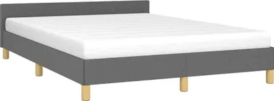 Produktbild von vidaXL Bettgestell ohne Matratze Dunkelgrau 140x190 cm Stoff
