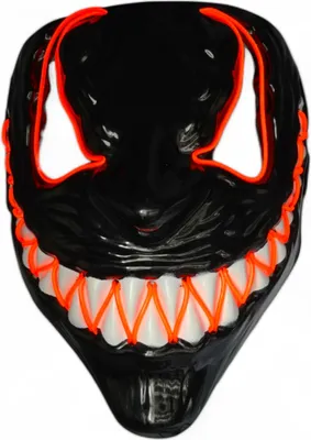 Produktbild von LED Horror Void Masken verschiedene Farben Halloween Grusel freaky Orange