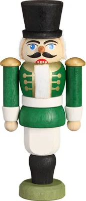 Produktbild von Husar grün (9cm) Nussknacker von Seiffener Volkskunst