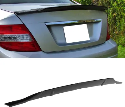Zdjęcie produktu dla Błyszczący czarny spojler tylny, pasujący do Mercedes Benz C-Class W204 Saloon 2008-2014