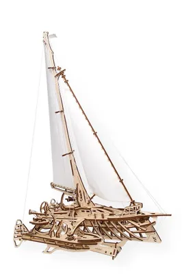Immagine prodotto di Puzzle 3D, Trimarano Merihobus, Ugears, legno, 237 pezzi