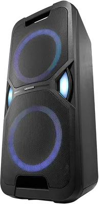 Produktbild von MEDION LIFE P61468, 2.0 Kanäle, 44 W, Verkabelt & Kabellos, Tragbarer Stereo-Lautsprecher, Schwarz, Tower