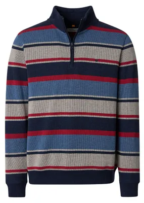 Produktbild von REDMOND Casual Herren Stricktroyer Langarm Marine gestreift M