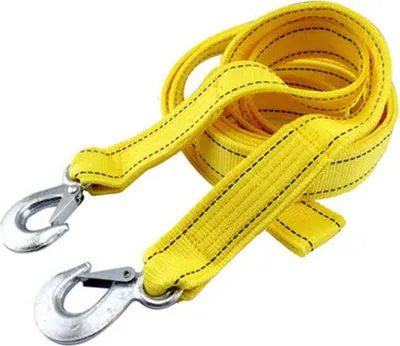 Imagen del producto de Cuerda de remolque con gancho, capacidad de 5 toneladas, longitud de 4 metros, fabricada en nylon de alta resistencia, ideal para coches, camiones y vehículos todoterreno