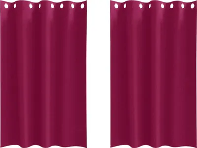 Produktbild von vidaXL Verdunkelungs-Vorhänge mit Ringen 2 Stk. Weinrot 175 x 140 cm