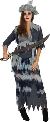 Produktbild von Geister Piratin Damenkostüm für Halloween Gr. S - XXXL, Größe:XL