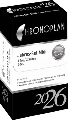 Produktbild von CHRONOPLAN Jahresset 2026 Midi 96 x 172 mm