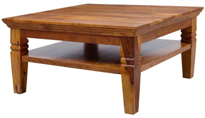Produktbild von MASSIVMOEBEL24.DE Couchtisch Akazie 85x85x45 honig lackiert OXFORD #0316