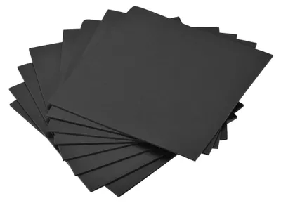 EVA-Schaumstoffplatten, 8 Stück, 25,5x25,5 cm, 3 mm, schwarz