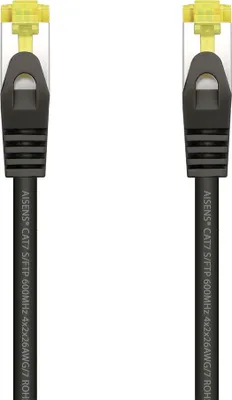 Produktbild von AISENS A146-0484, 0,25 m, Cat7, S/FTP (S-STP), RJ-45, RJ-45, Schwarz