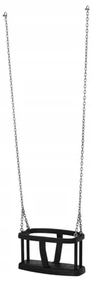 Zdjęcie produktu dla Huśtawka gumowa kubełkowa wzmacniana na plac zabaw PN-EN 1176 + Łańcuch - Kompletna