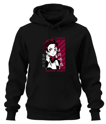 Obrázek produktu pro Tanjiro Demon Slayer Kimetsu no Yaiba Anime Gift Cosplay Uni mikina s kapucí, černá, 3XL