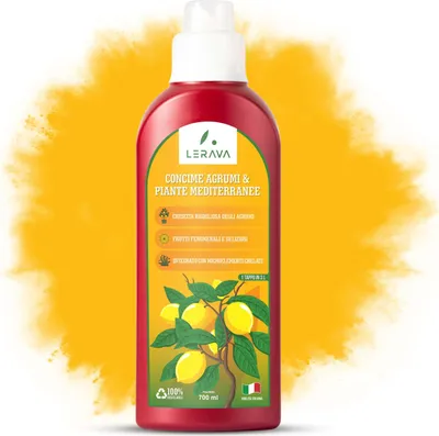 Obrázek produktu pro LERAVA® tekuté hnojivo na citrusy – 700 ml s odměrkou – hnojivo pro citrusové rostliny pro bujný růst a zdravé, šťavnaté plody