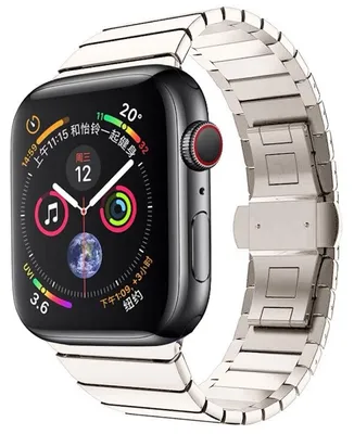 Produktbild von Für Apple Watch Series 10 46mm / Ultra 1 + 2 49mm 9 8 7 45 / 6 SE 5 4 44 / 3 2 1 42mm Style Stahl Starlight Ersatz Armband Smart Uhr Neu