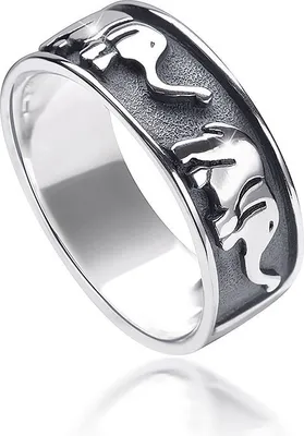 Produktbild von MATERIA by Matthias Wagner Damen Ring Elefant Tier 925 Silber antik afrikanisch 7mm e Fertigung #SR-117