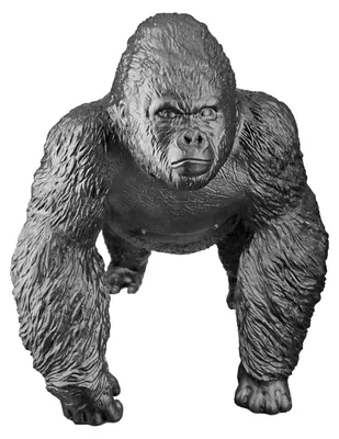 Gorilla-Figur aus Kunstharz, schwarz, 36x42x29 cm