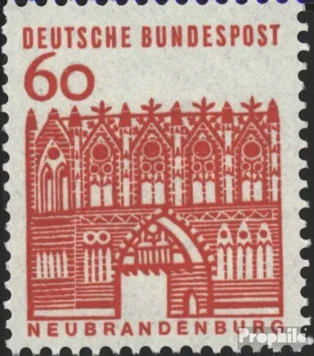 Produktbild von Briefmarken BRD (BR.Deutschland) 1964 Mi 459R mit Zählnummer postfrisch Bauwerke