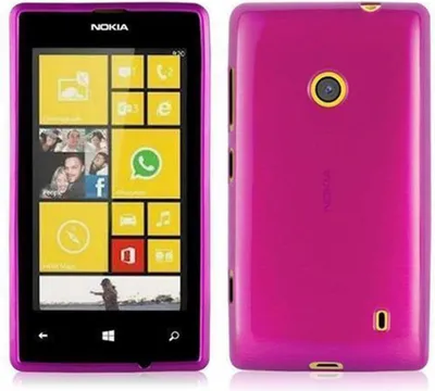Produktbild von Cadorabo Hülle für Nokia Lumia 525 Schutz Hülle in Rosa Schutzhülle TPU Silikon Etui Case Cover