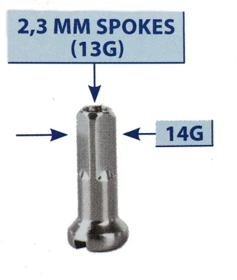 Produktbild von Nippel für 2.3 Speichen Messing silber