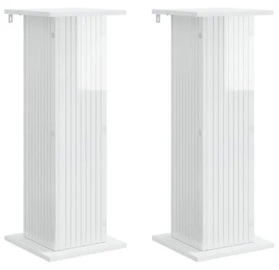 Obrázek produktu pro vidaXL Stojan na květiny, 2 ks, lesklá bílá, 30,5 x 30 x 80,5 cm