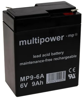 Produktbild von Powery Bleiakku (multipower) MP9-6A