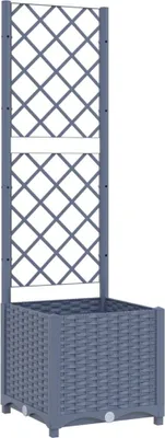 Obrázek produktu pro vidaXL Zahradní květináč s mříží modrošedý 40 x 40 x 136 cm PP
