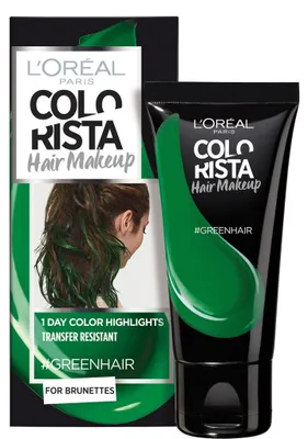 Obrázek produktu pro L'Oreal Paris, Colorista Hair Makeup, Semi-Permanent Hair Dye, #GREENHAIR, 30 ml