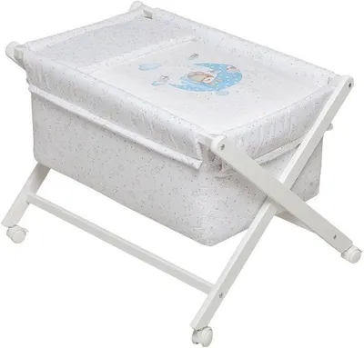 Produktbild von Kinderbett Bear Sleeping in Blau mit Textilien