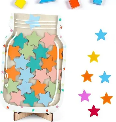 Productafbeelding van Beloningsglas voor kinderen, motiverende beloningsglas, gepersonaliseerde beloningsglas, interactief gedrag, beloningspot voor leraren en scholieren