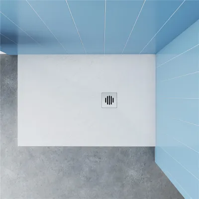 Produktbild von 800x1000x30mm Höhe Rechteck Duschtasse Weiß Schiefereffekt Duschwanne Für Duschkabine Duschwand