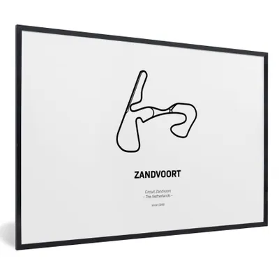 Produktbild von MuchoWow® Gerahmtes Poster Formel 1 - Rundkurs - Zandvoort 30x20 cm - Poster mit Schwarzem Bilderrahmen Wandposter Rahmen Foto Bilder - Kunstdruck - Bild-Poster