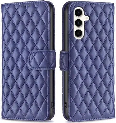 Produktbild von Samsung Galaxy S23 FE Hülle - BINFEN Rhombus Klapphülle - Blau