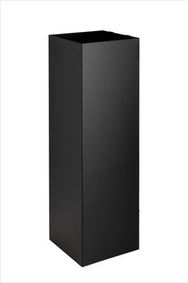 NEUSTEIN Schirmständer mit modernem Design aus Metall für Heim und Büro, Design-Ständer, 2 Haken, 2x Wasserauffangschale, 15,5x15,5x49cm, quadratisch
