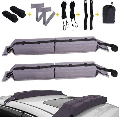 Produktbild von Universelle Transporttasche für Kajak/Surfboard/Canoeski mit Riemen und Aufbewahrungsbeutel (grau)