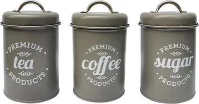 Immagine prodotto di Set di stoviglie - 3 pezzi - Cassetti da cucina - Set - Grigio