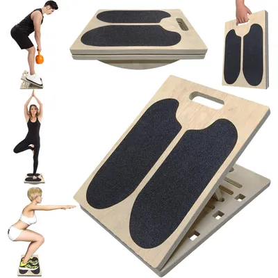 Produktbild von 2-in-1 Holz-Balance- und Neigungsbrett für das Training