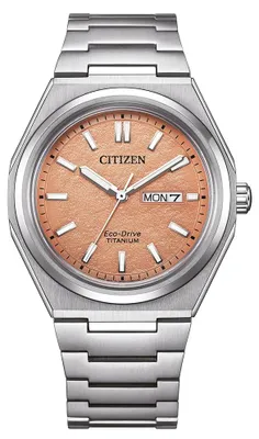 Immagine prodotto di Citizen AW0130-85ZE Orologio solare Eco-Drive da uomo, titanio, colore pesca