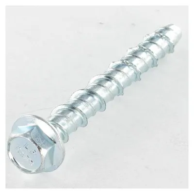Produktbild von Betonschraube Sechskantkopf Kreuzschlitz mit Flansch 12X130 Vorlochung des 10X130 Verzinkt