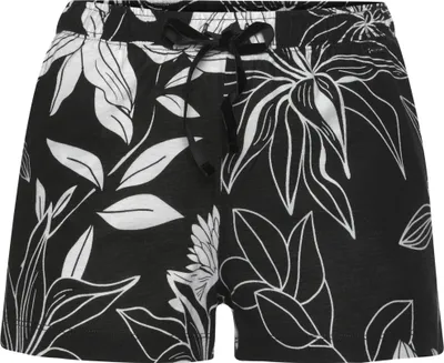 Produktbild von LASCANA Schlafshorts schwarz-allover-geblümt Größe 32/34
