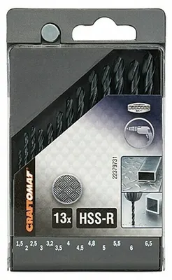 Produktbild von CRAFTOMAT HSS-R Metallbohrer-Set 1,5-6,5 mm 13 Stück
