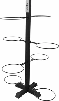 Produktbild von tiguar Bodyball-Ständer für 8 Gymnastikbälle  robuster Ballhalter aus Stahl, platzsparendes Design, schwarz  geeignet für Bälle Ø 5075 cm, ideal für Fitnessstudios & Trainingsräume