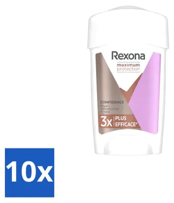 Produktbild von 10 x Rexona Women Maximum Protection Confidence Anti-Transpirant Stick 45 ml - Vorteilspackung - 10 Stücke