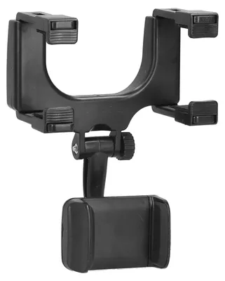 Image de Support pour téléphone à fixer au rétroviseur, pivotant à 360 degrés, pour téléphones portables de 3 à 6,5 pouces, accessoires pour voiture