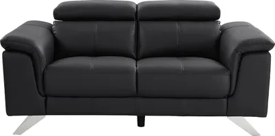 Produktbild von BREYT II 2-Sitzer Sofa in schwarzem Leder