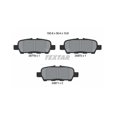 Produktbild von Textar Bremsbeläge hinten für Infiniti EX G M Q50 Q60 Q70 Nissan Evalia Juke
