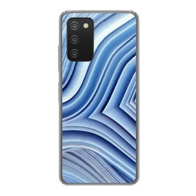 Produktbild von MuchoWow® Handyhülle Schutzhülle Hülle für Samsung galaxy a73 Natursteine - Muster - Blau Silikon Softcase Handy Hülle - Handyhülle