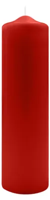 Produktbild von Spitzkopf Stumpen Kerzen Weihnachtsrot 30 x Ø 8 cm, 6 Stück