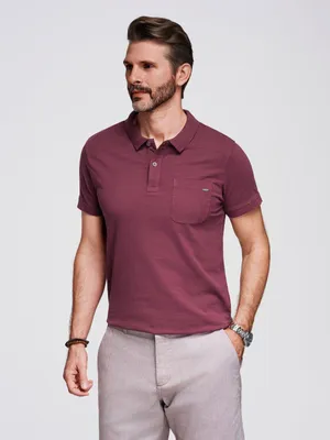Immagine prodotto di Polo Ombre classic in maglia di cotone bordeaux S