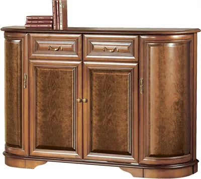 Produktbild von Braune Kommode Antik Stil Sideboard Anrichten Kommoden Holz Schrank